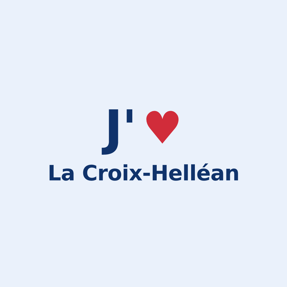 Sticker personnalisé La Croix-Helléan — design J'aime La Croix-Helléan