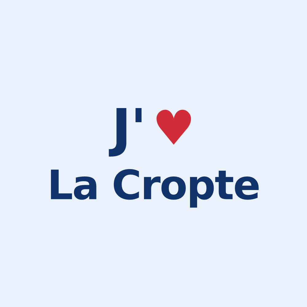 Sticker personnalisé La Cropte — design J'aime La Cropte