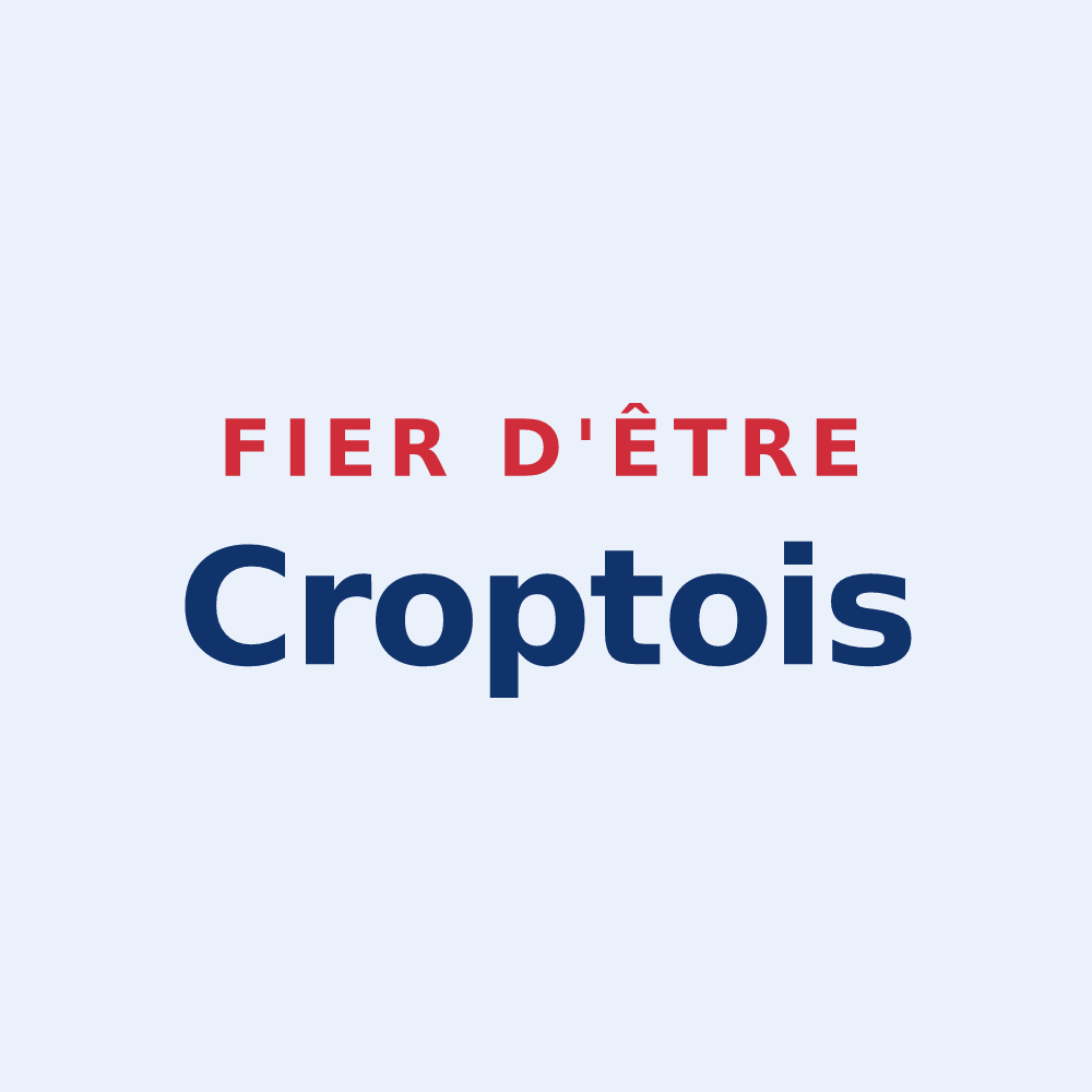 Sticker « Fier d'être Croptois » — design pour La Cropte
