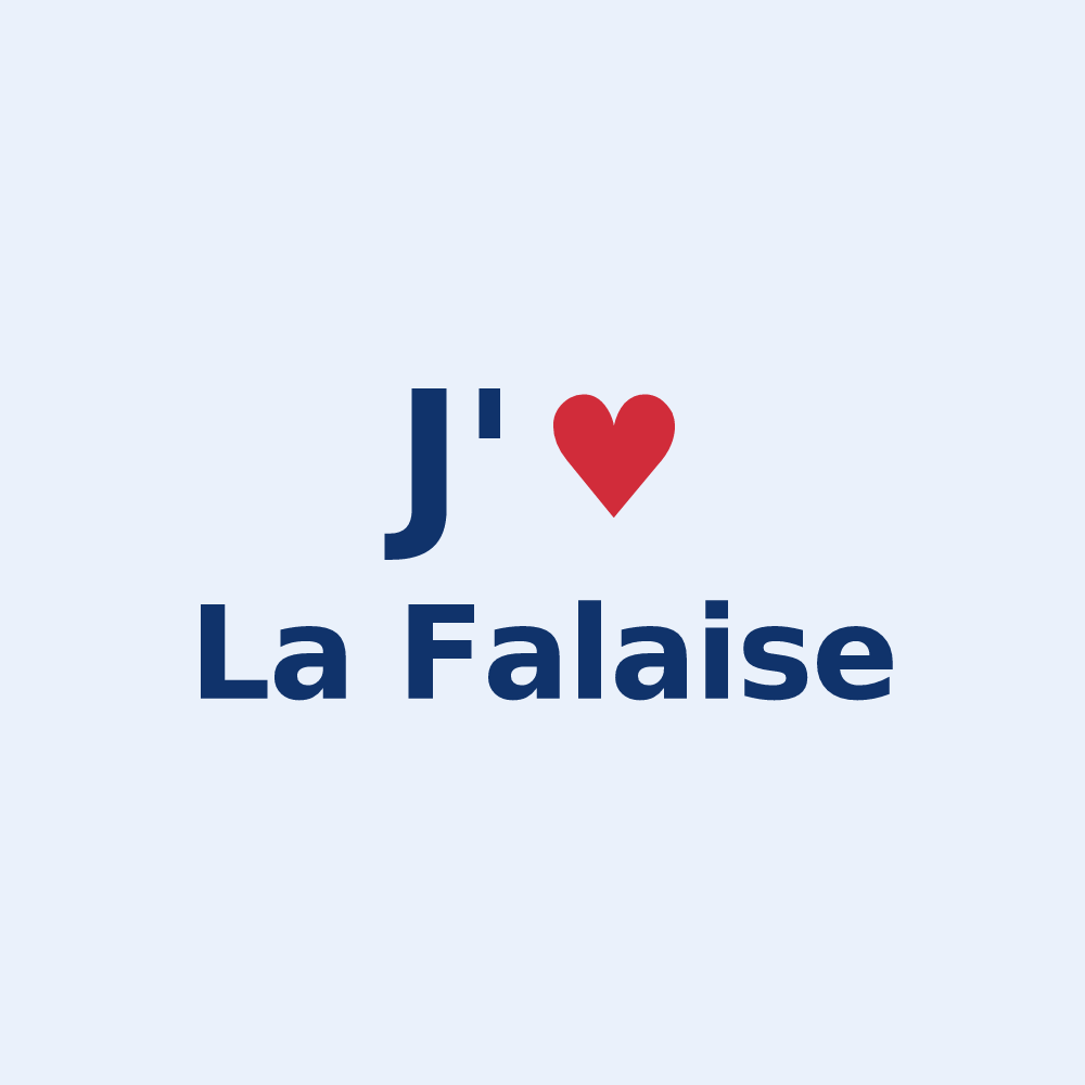 Sticker personnalisé La Falaise — design J'aime La Falaise