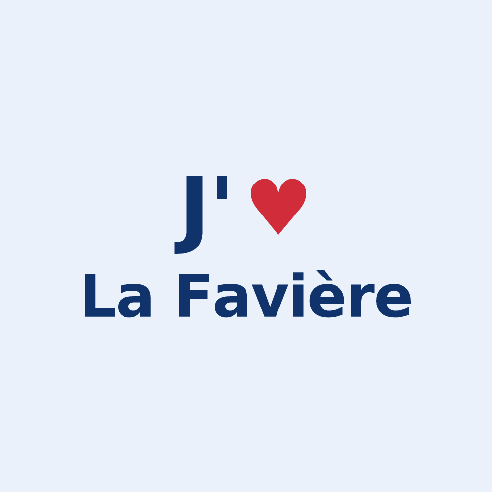Sticker personnalisé La Favière — design J'aime La Favière