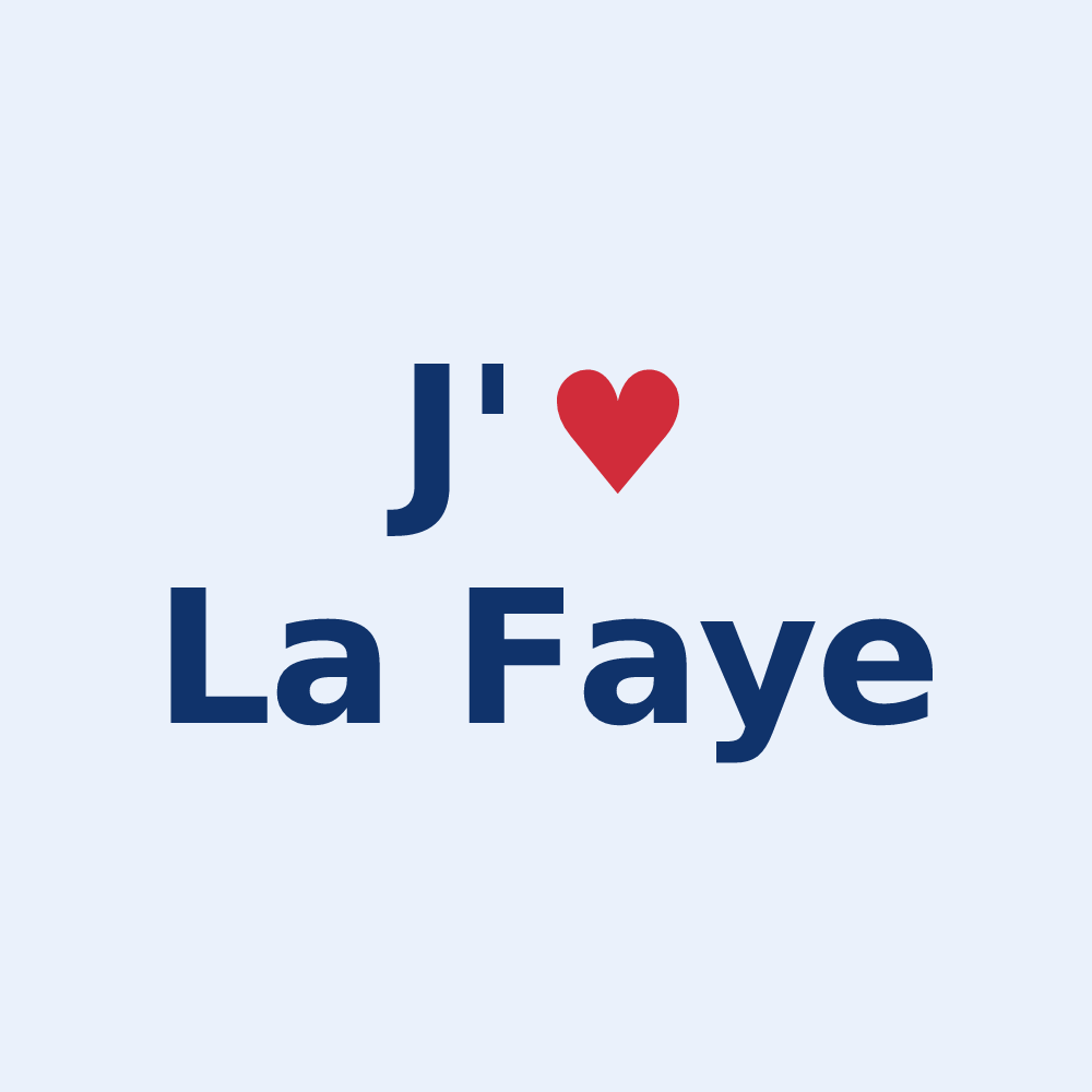 Sticker personnalisé La Faye — design J'aime La Faye