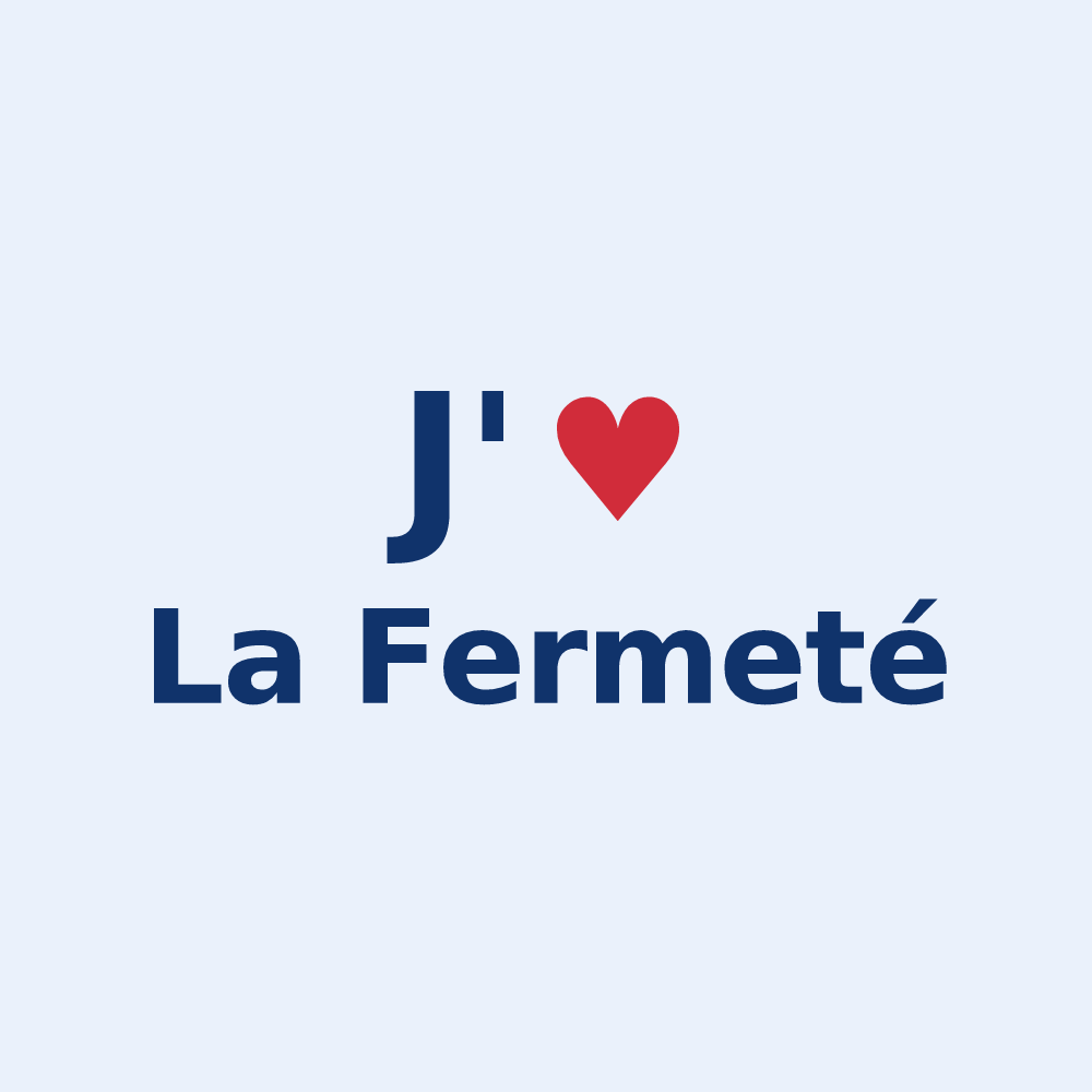 Sticker personnalisé La Fermeté — design J'aime La Fermeté