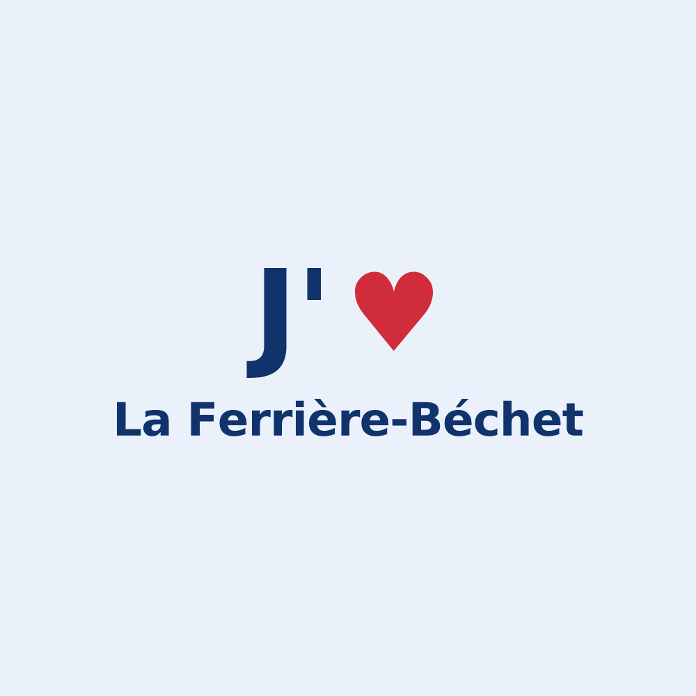 Sticker personnalisé La Ferrière-Béchet — design J'aime La Ferrière-Béchet