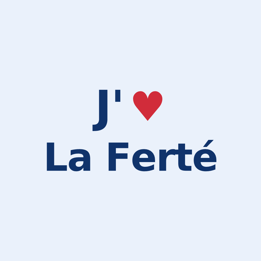Sticker personnalisé La Ferté — design J'aime La Ferté