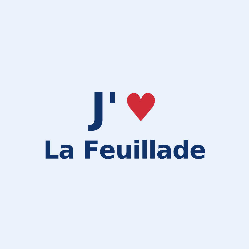 Sticker personnalisé La Feuillade — design J'aime La Feuillade