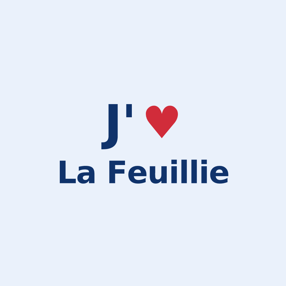 Sticker personnalisé La Feuillie — design J'aime La Feuillie