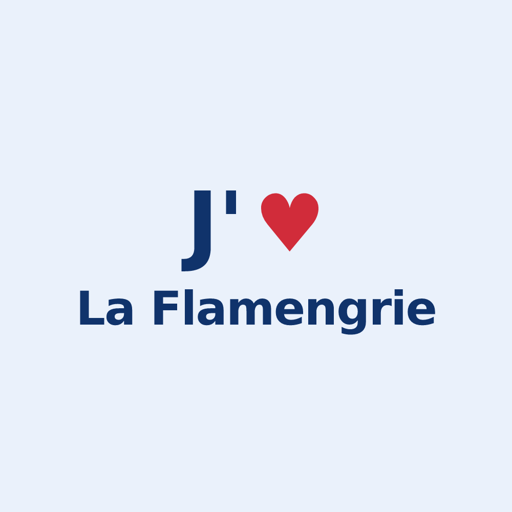 Sticker personnalisé La Flamengrie — design J'aime La Flamengrie