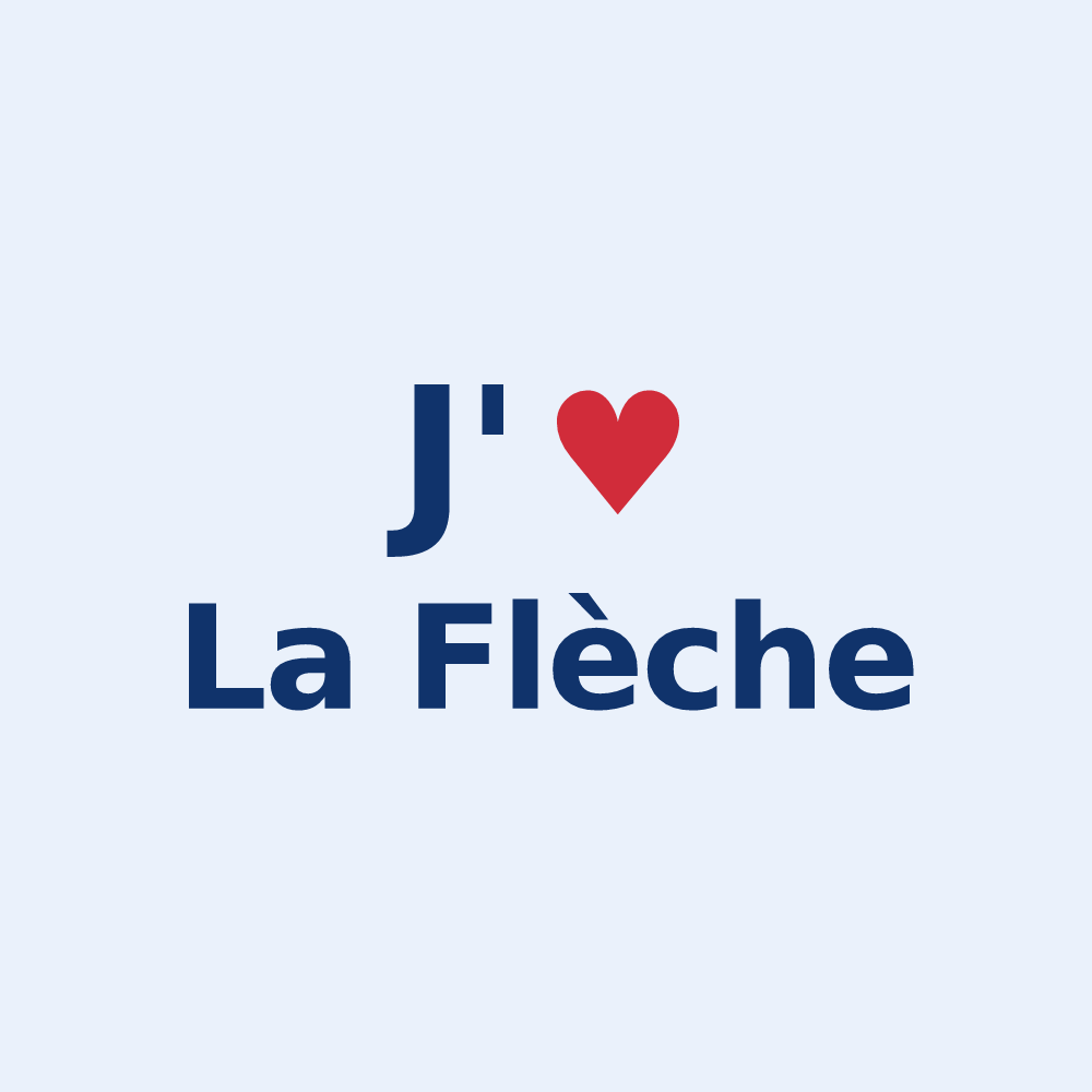Sticker personnalisé La Flèche — design J'aime La Flèche