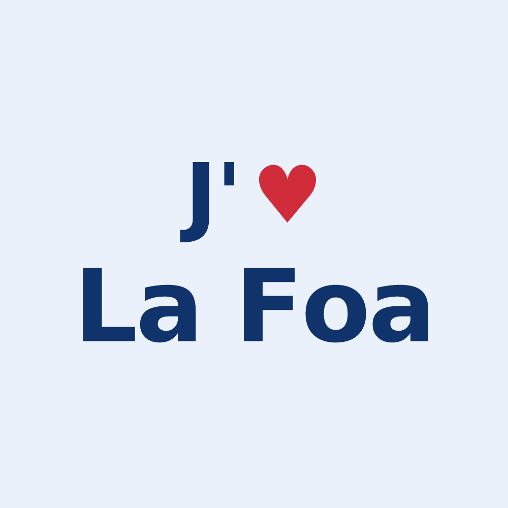Sticker personnalisé La Foa — design J'aime La Foa