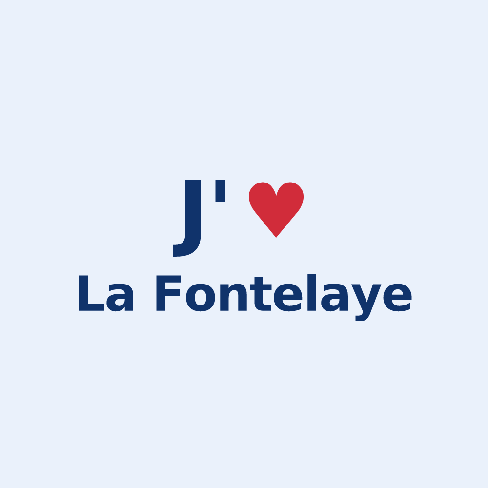 Sticker personnalisé La Fontelaye — design J'aime La Fontelaye