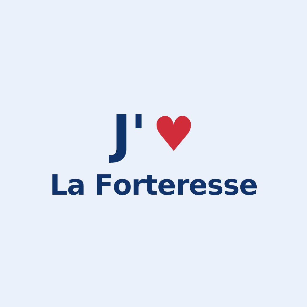Sticker personnalisé La Forteresse — design J'aime La Forteresse