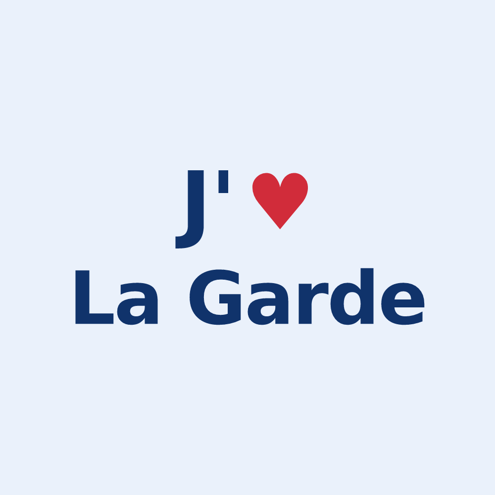 Sticker personnalisé La Garde — design J'aime La Garde