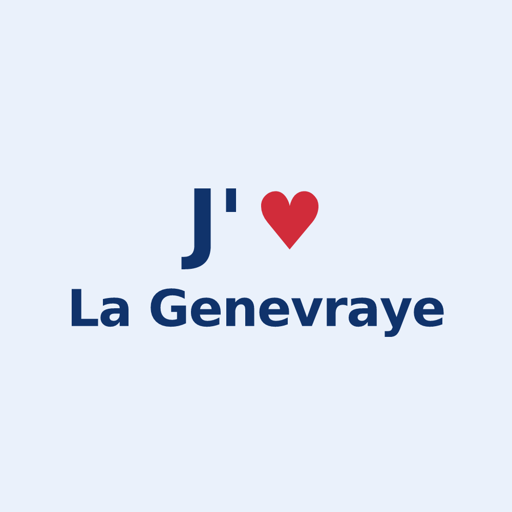 Sticker personnalisé La Genevraye — design J'aime La Genevraye