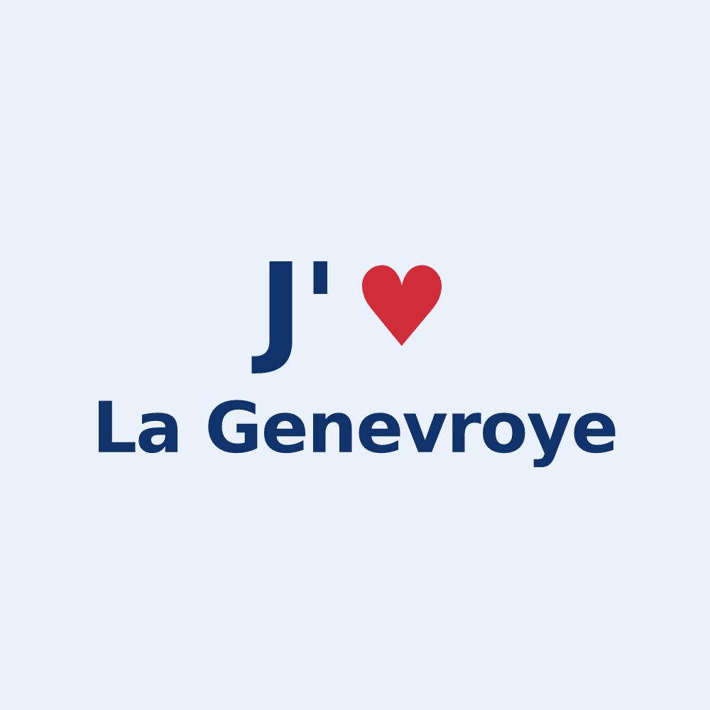 Sticker personnalisé La Genevroye — design J'aime La Genevroye