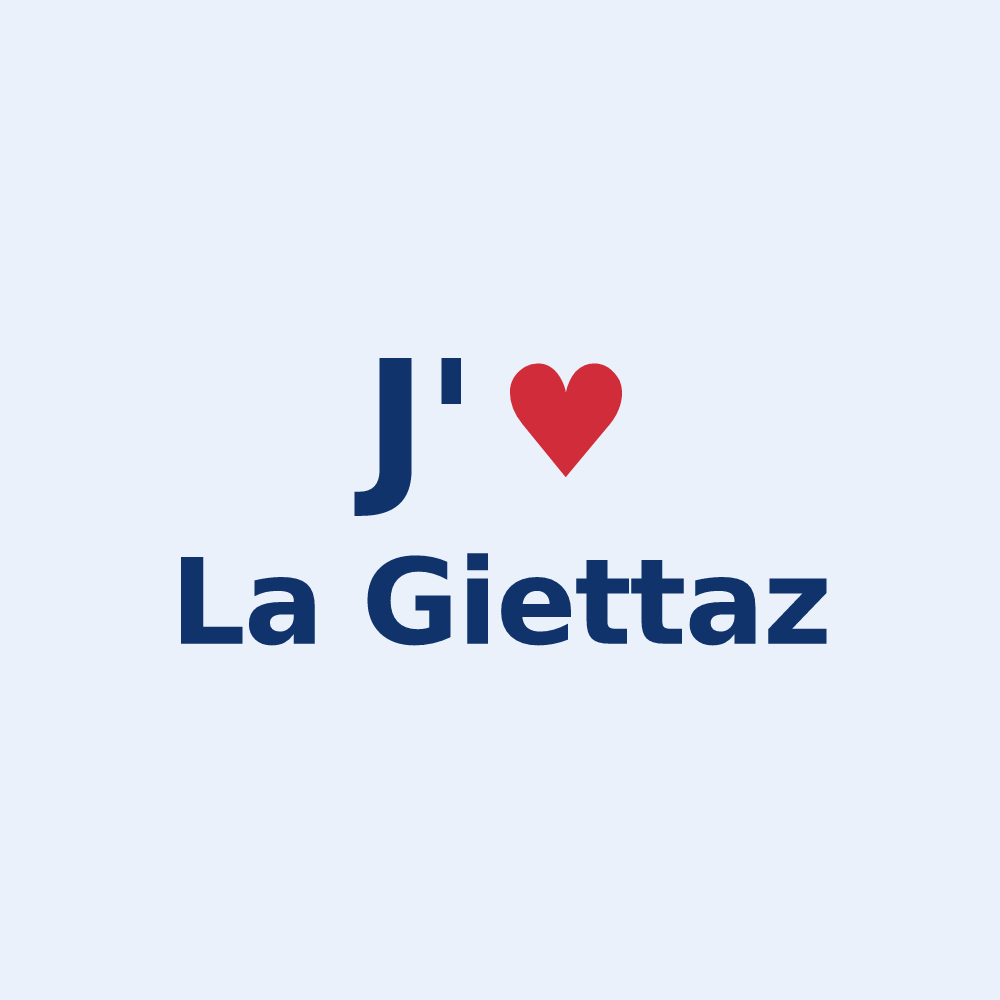 Sticker personnalisé La Giettaz — design J'aime La Giettaz