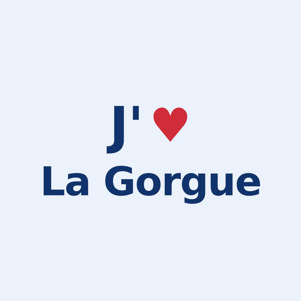 Sticker personnalisé La Gorgue — design « J'aime La Gorgue » imprimé sur le sticker