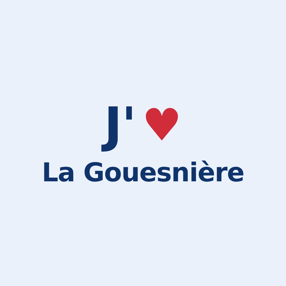 Sticker personnalisé La Gouesnière — design J'aime La Gouesnière
