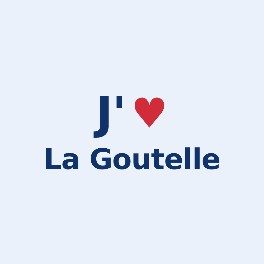 Sticker personnalisé La Goutelle — design J'aime La Goutelle