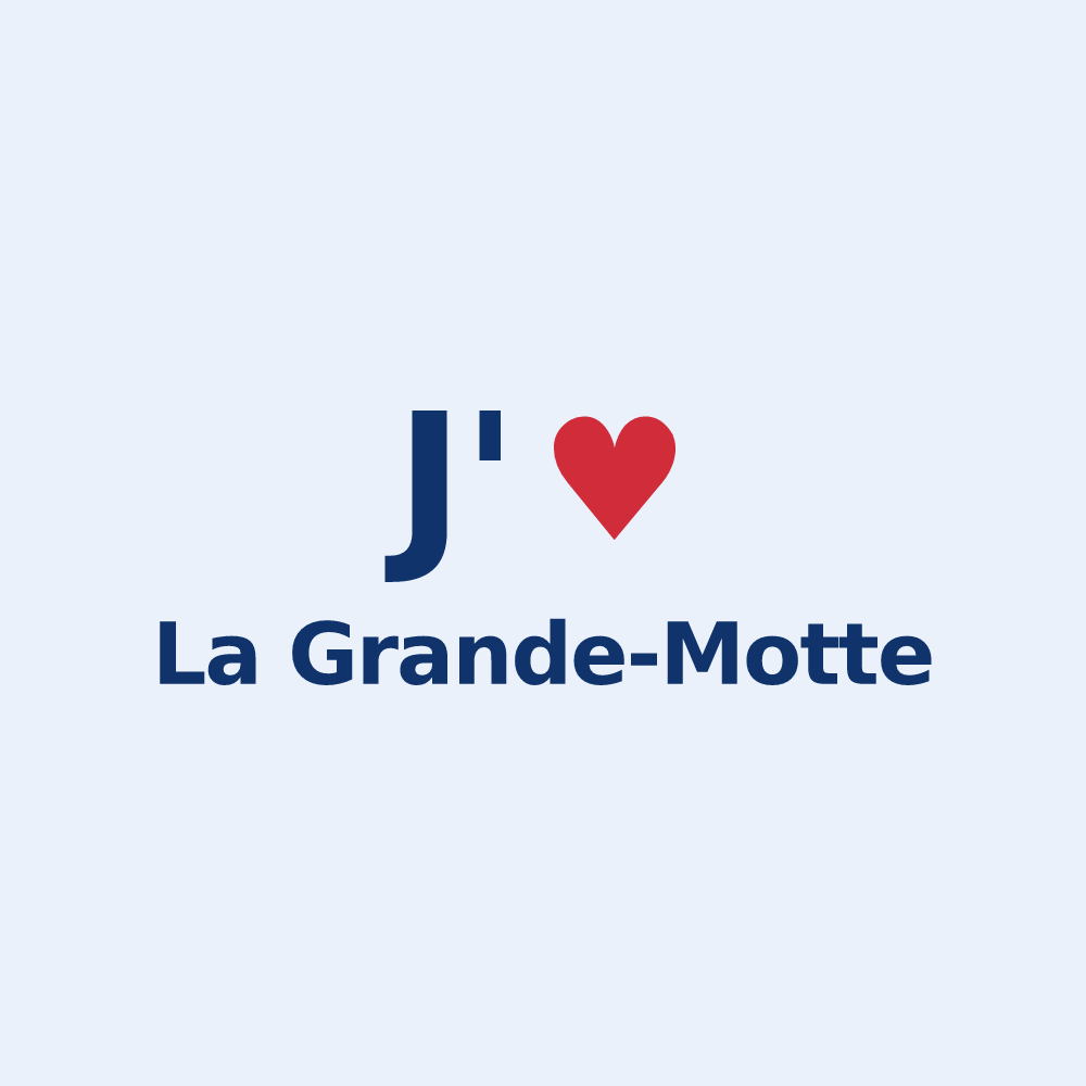 Sticker personnalisé La Grande-Motte — design J'aime La Grande-Motte