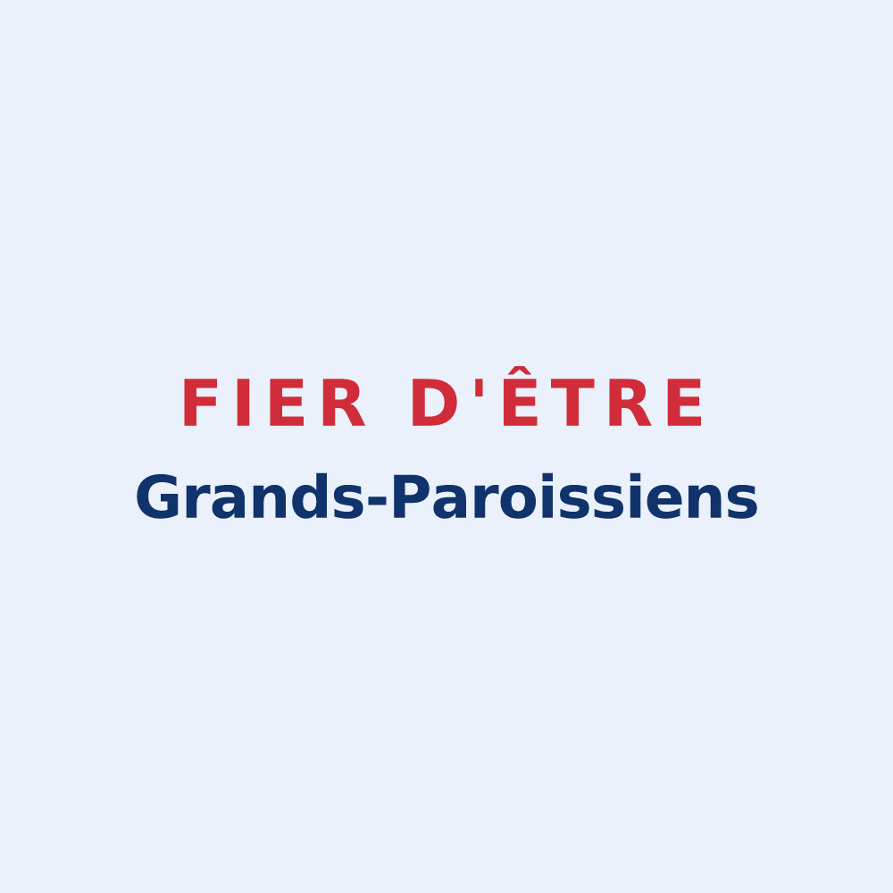 Sticker « Fier d'être Grands-Paroissiens » — design pour La Grande-Paroisse