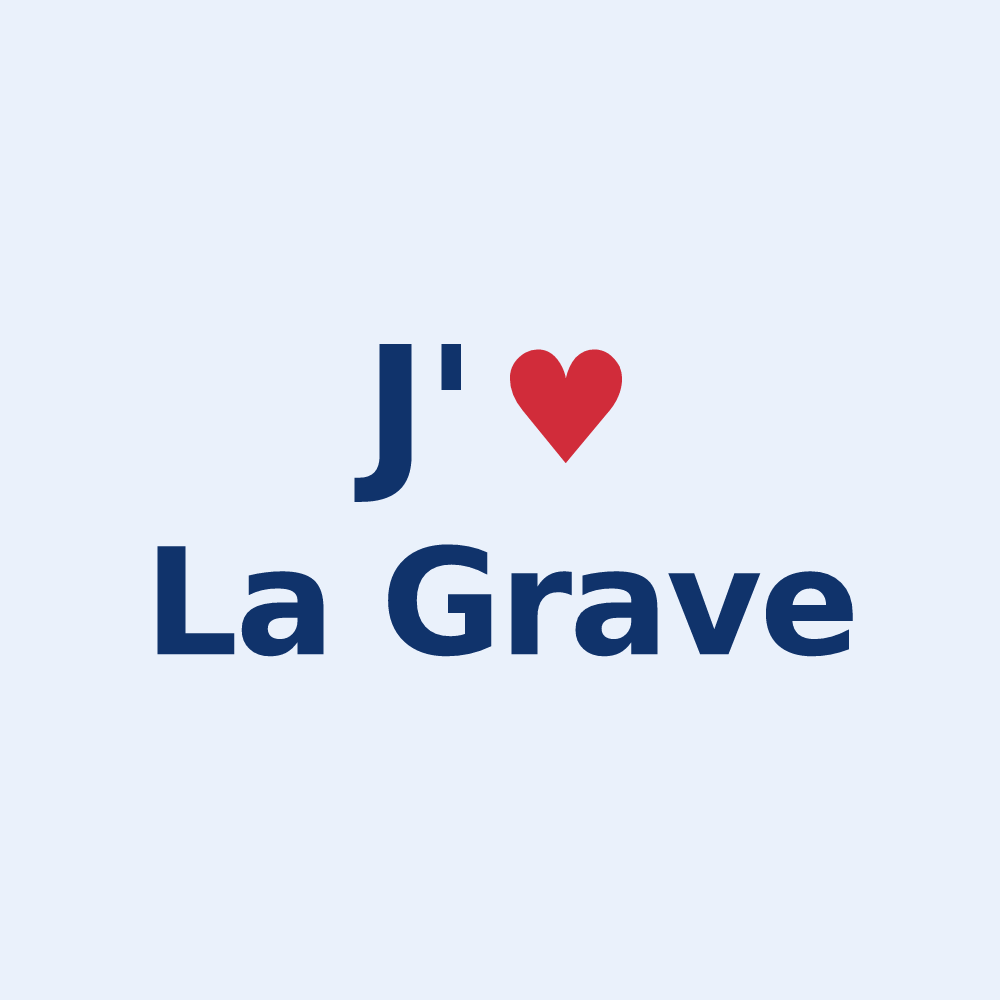 Sticker personnalisé La Grave — design J'aime La Grave