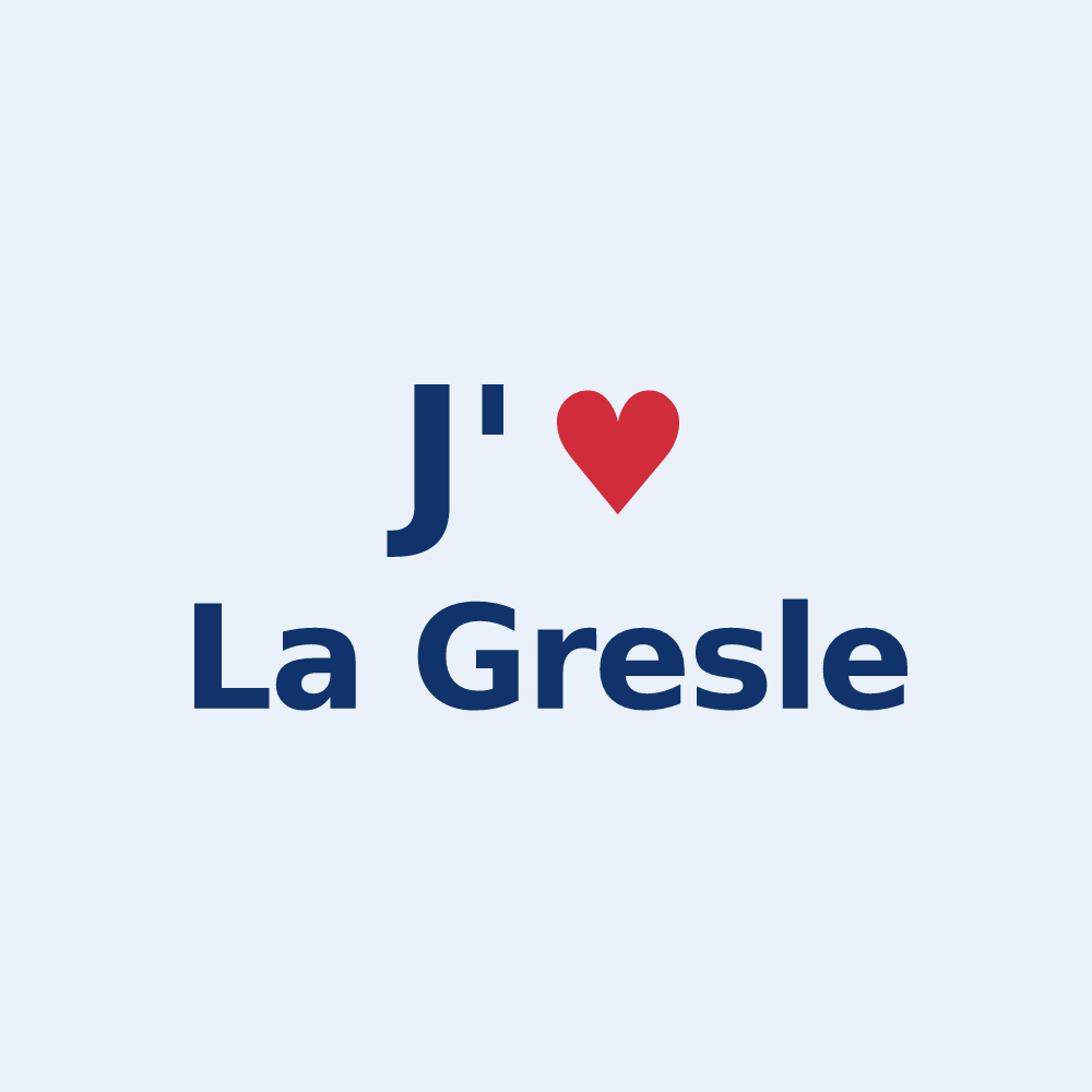 Sticker personnalisé La Gresle — design J'aime La Gresle