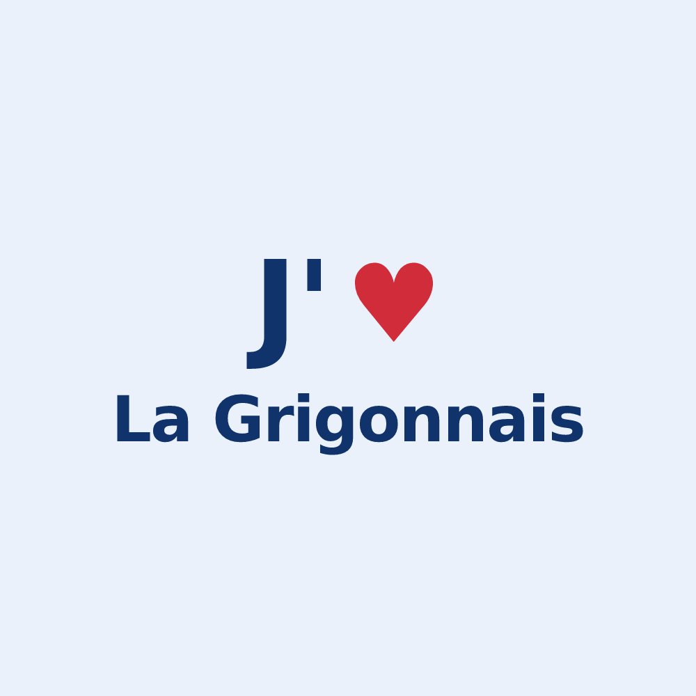 Sticker personnalisé La Grigonnais — design J'aime La Grigonnais