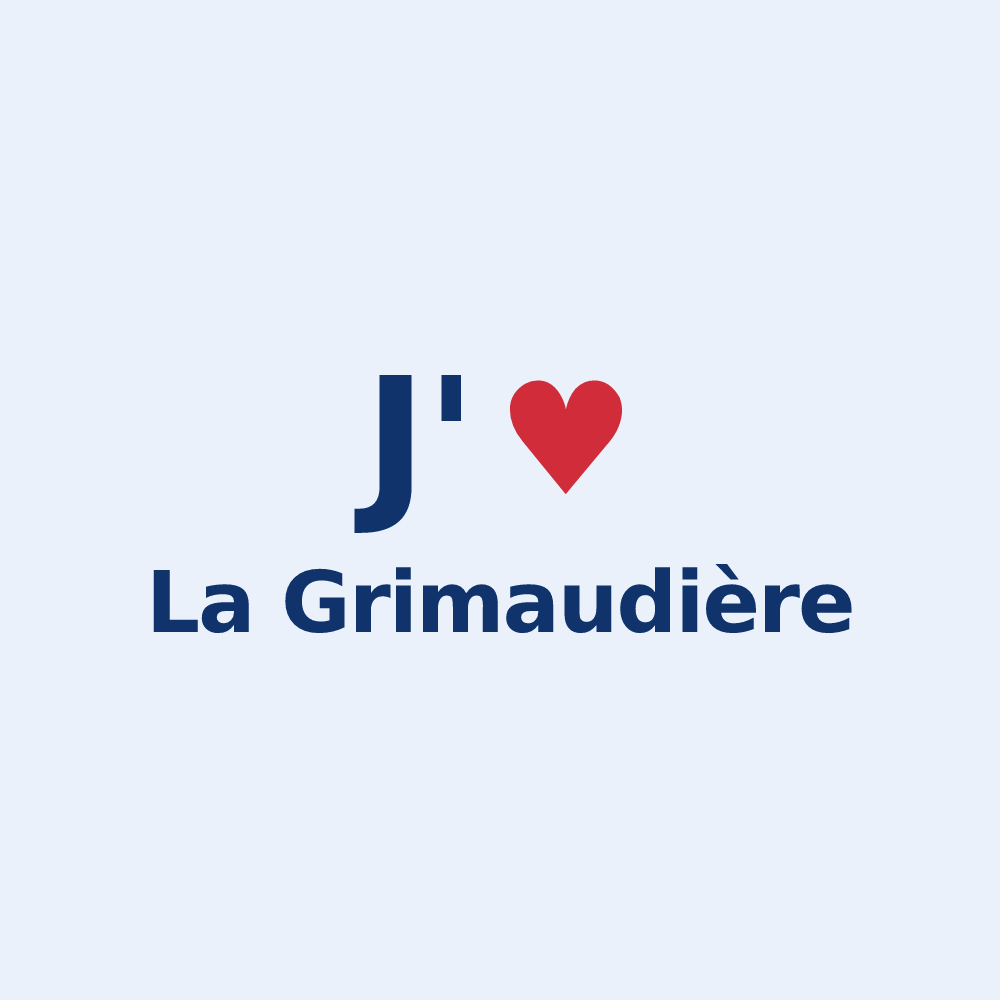 Sticker personnalisé La Grimaudière — design J'aime La Grimaudière