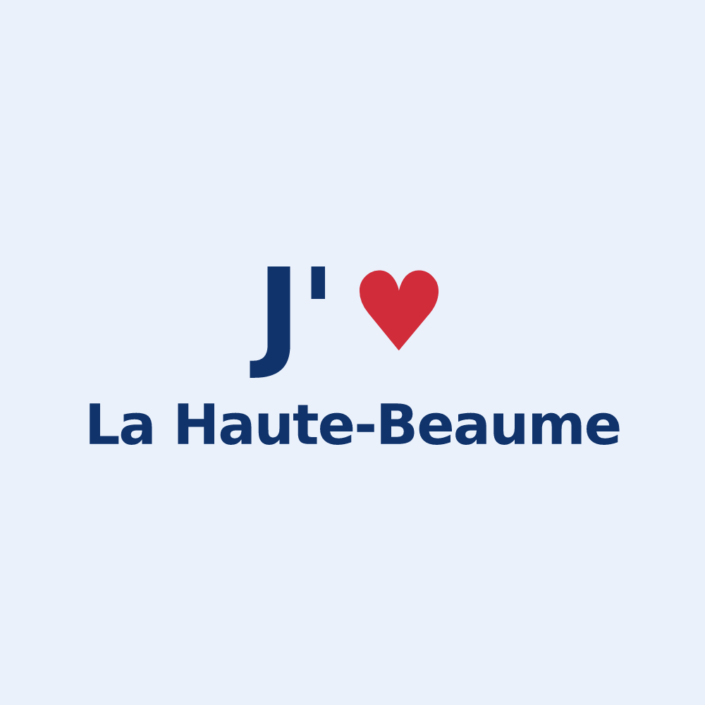 Sticker personnalisé La Haute-Beaume — design J'aime La Haute-Beaume