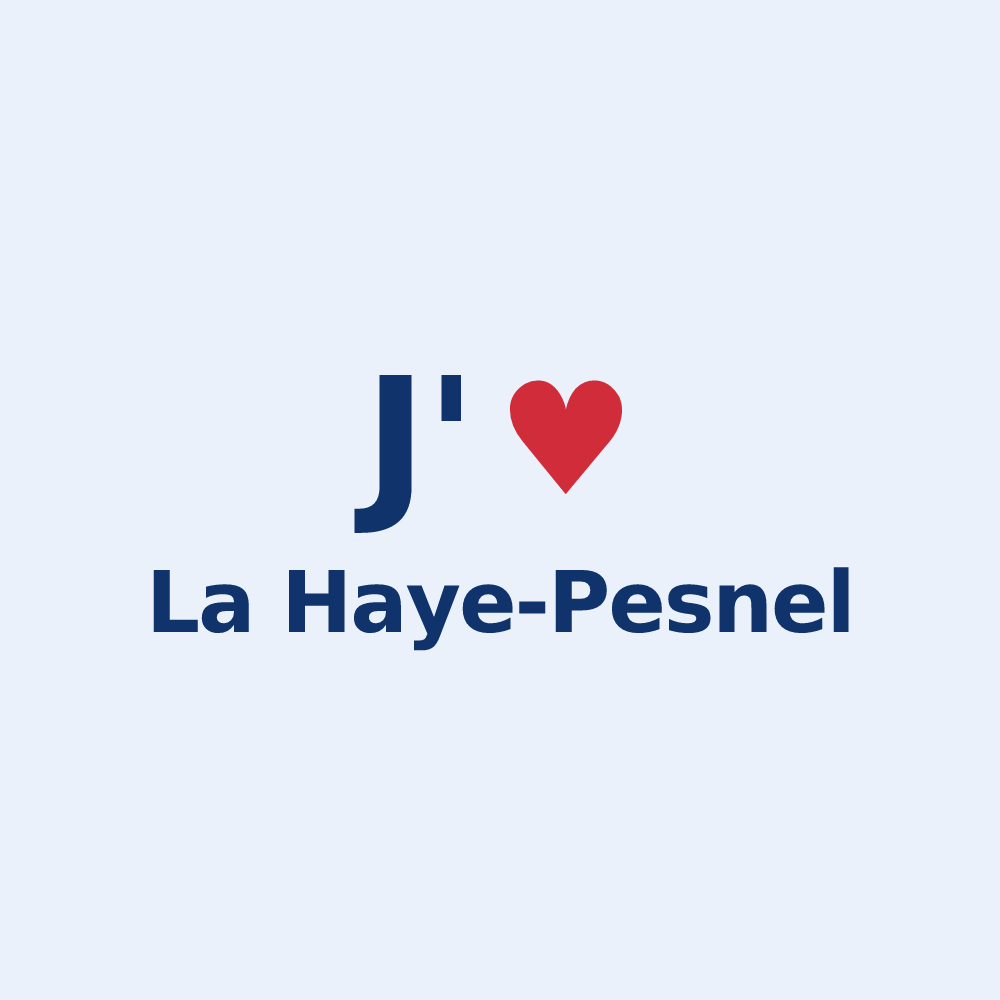 Sticker personnalisé La Haye-Pesnel — design J'aime La Haye-Pesnel