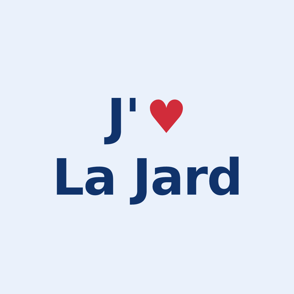 Sticker personnalisé La Jard — design J'aime La Jard