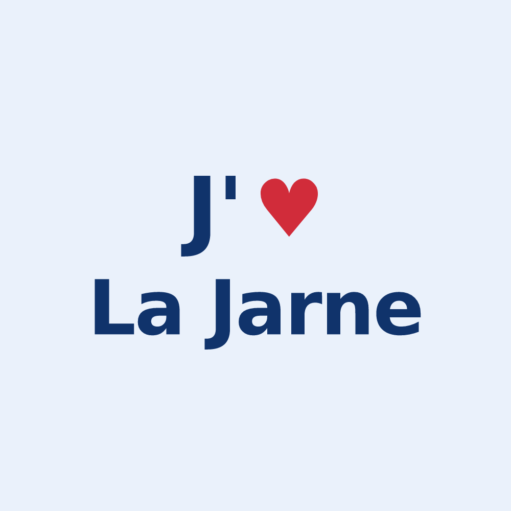 Sticker personnalisé La Jarne — design J'aime La Jarne