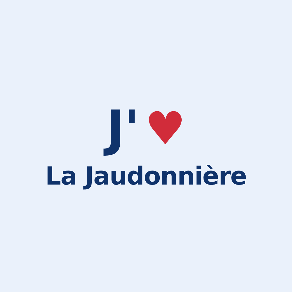 Sticker personnalisé La Jaudonnière — design J'aime La Jaudonnière
