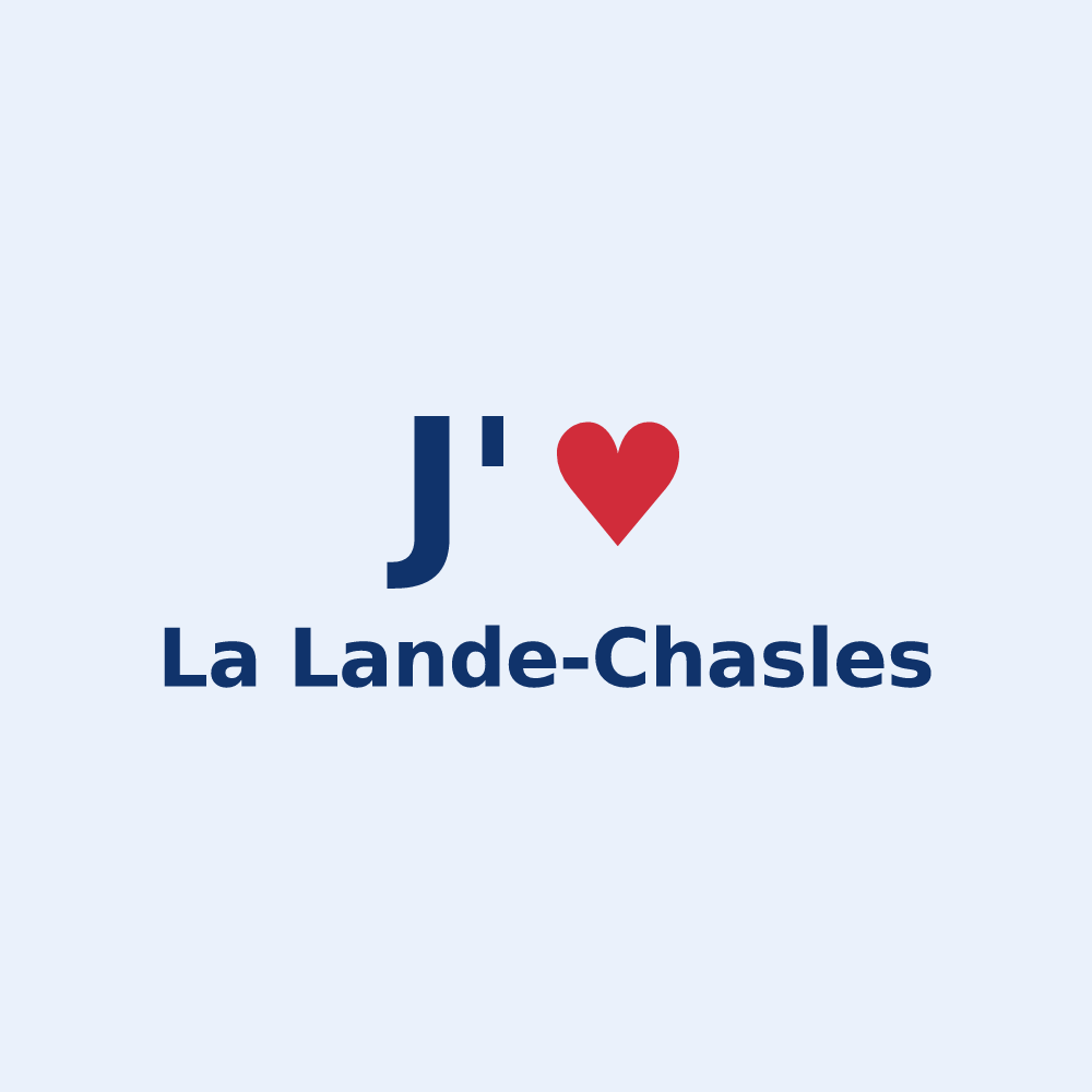 Sticker personnalisé La Lande-Chasles — design « J'aime La Lande-Chasles » imprimé sur le sticker