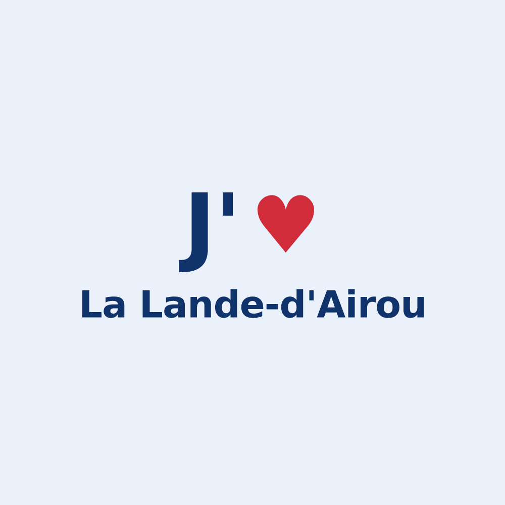 Sticker personnalisé La Lande-d'Airou — design J'aime La Lande-d'Airou