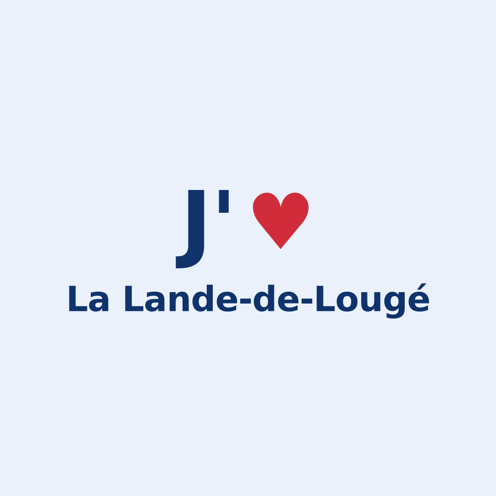 Sticker personnalisé La Lande-de-Lougé — design J'aime La Lande-de-Lougé