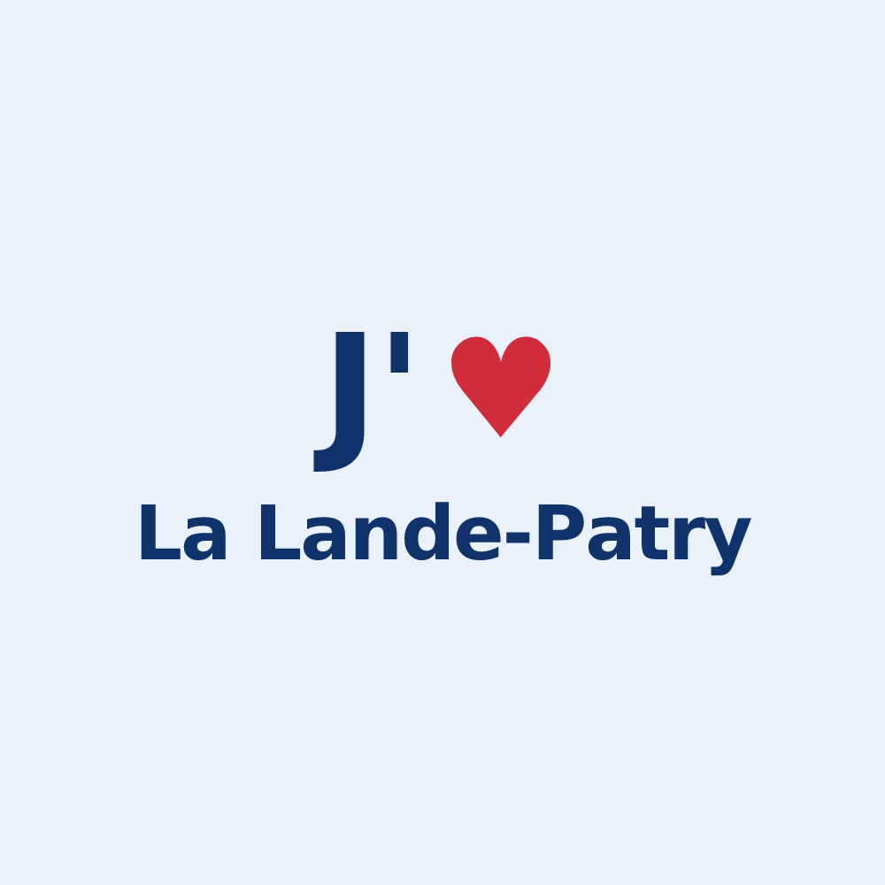 Sticker personnalisé La Lande-Patry — design J'aime La Lande-Patry