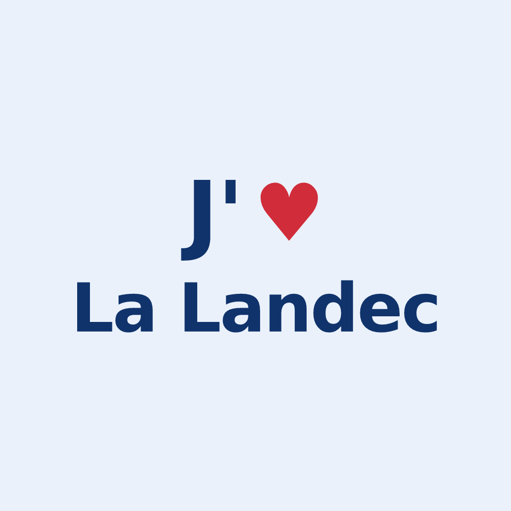 Sticker personnalisé La Landec — design J'aime La Landec