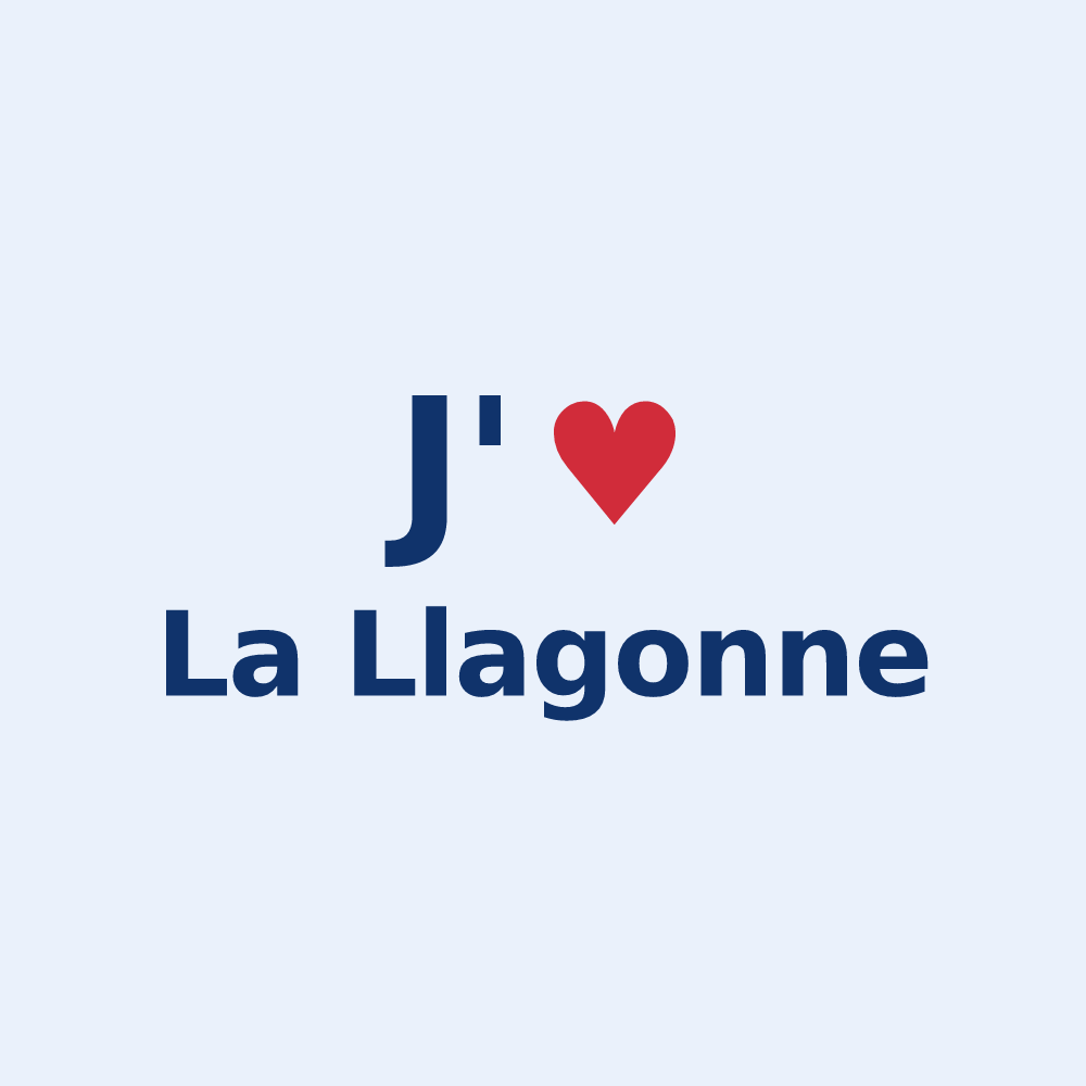 Sticker personnalisé La Llagonne — design J'aime La Llagonne