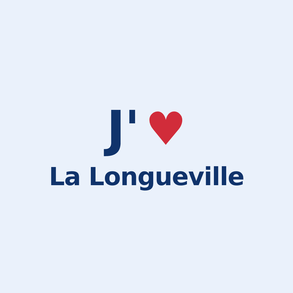 Sticker personnalisé La Longueville — design J'aime La Longueville