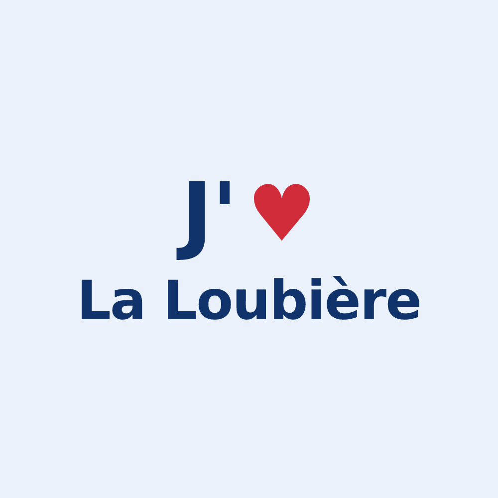 Sticker personnalisé La Loubière — design J'aime La Loubière