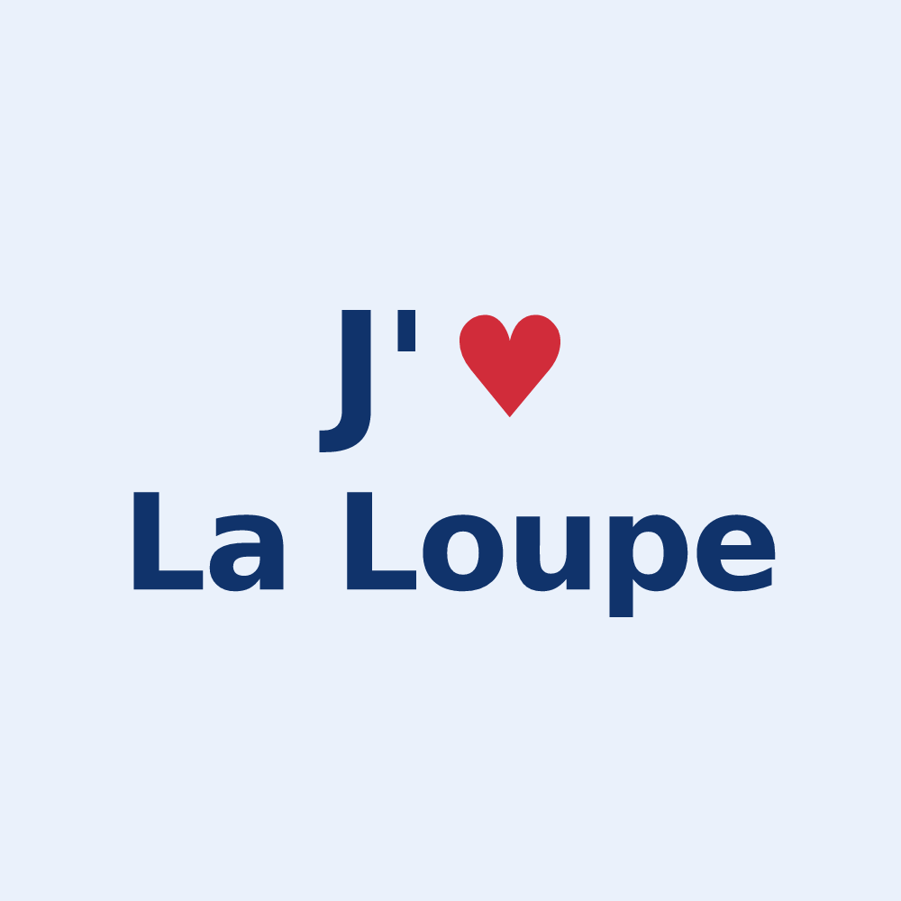 Sticker personnalisé La Loupe — design J'aime La Loupe