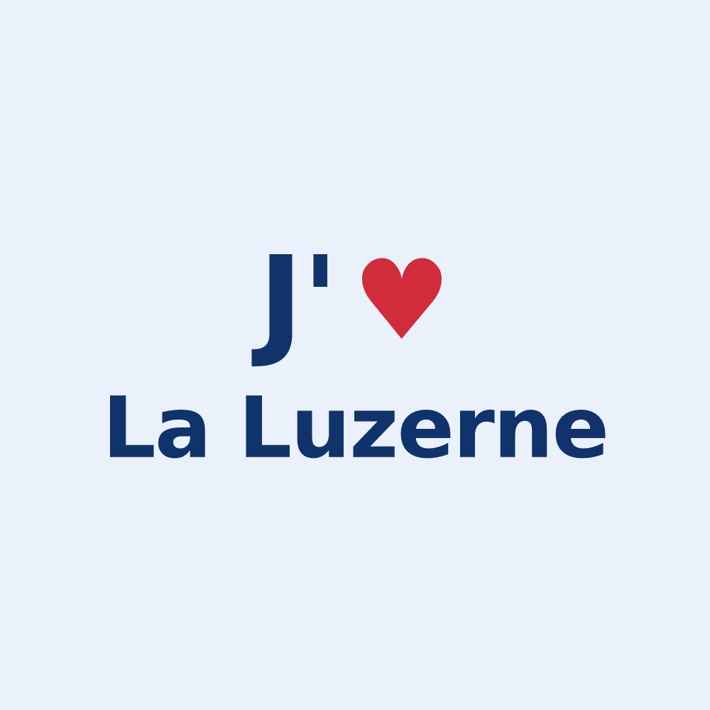 Sticker personnalisé La Luzerne — design J'aime La Luzerne