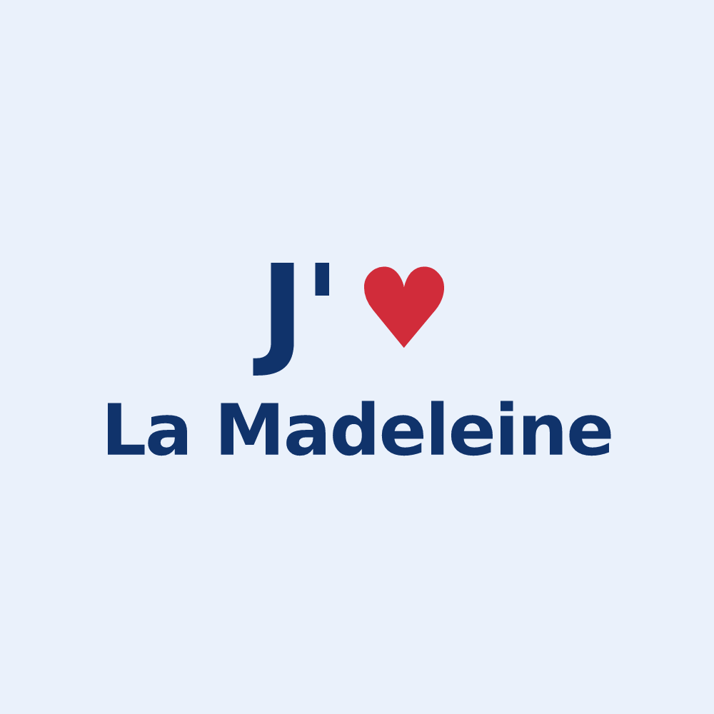 Sticker personnalisé La Madeleine — design J'aime La Madeleine
