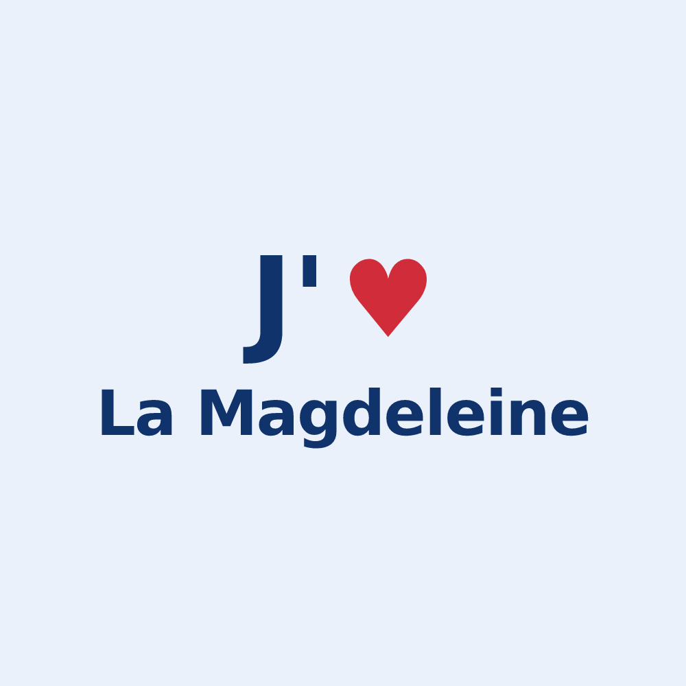 Sticker personnalisé La Magdeleine — design J'aime La Magdeleine