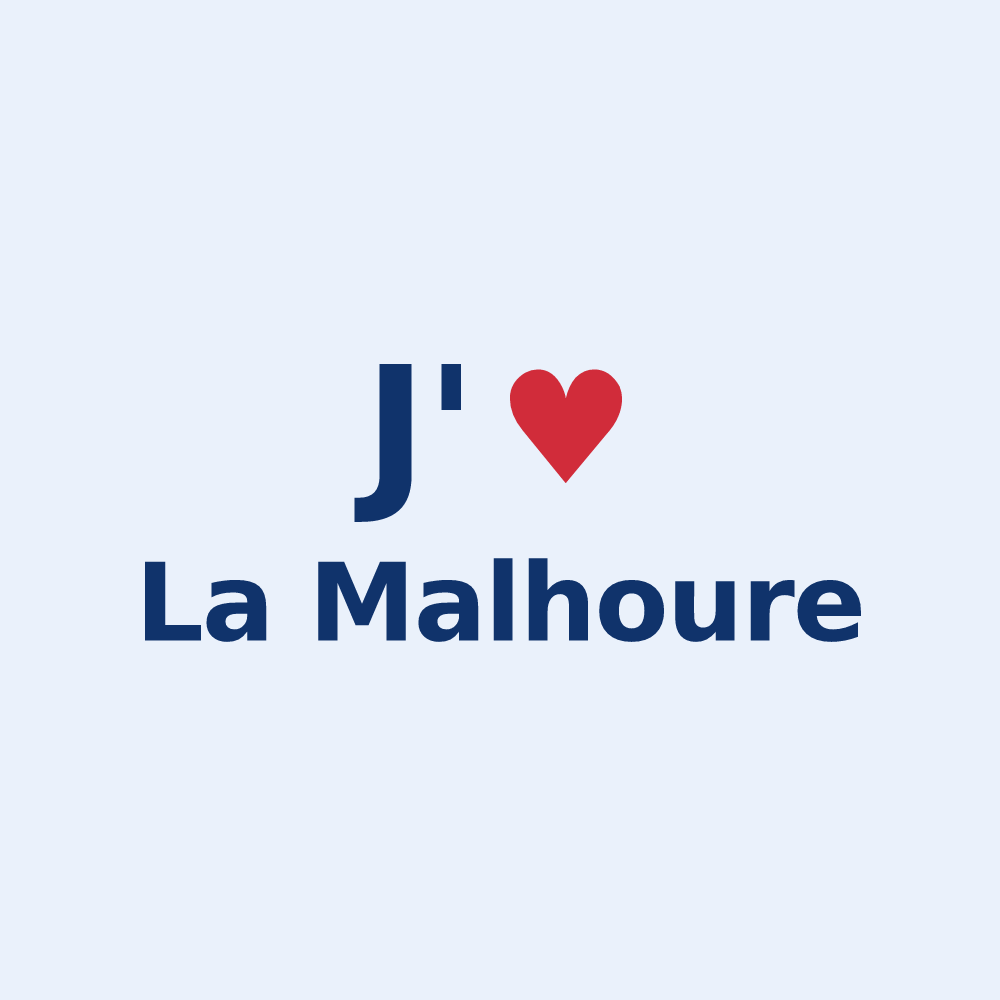 Sticker personnalisé La Malhoure — design J'aime La Malhoure