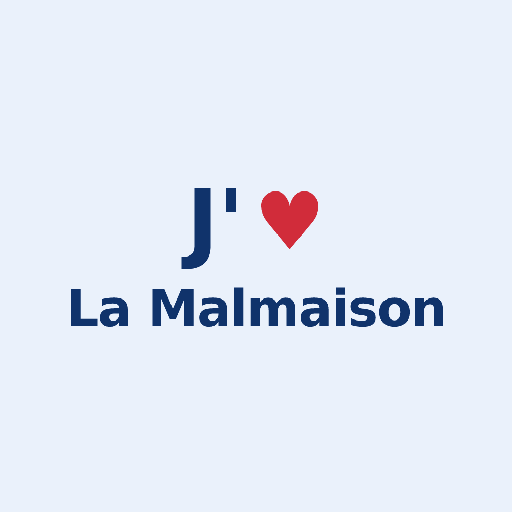 Sticker personnalisé La Malmaison — design J'aime La Malmaison