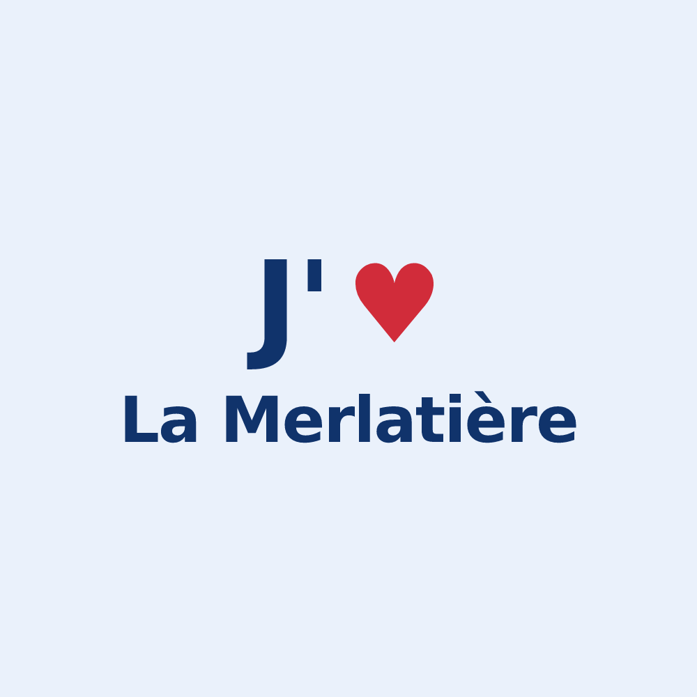 Sticker personnalisé La Merlatière — design J'aime La Merlatière