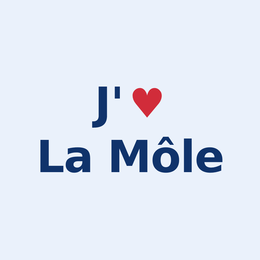 Sticker personnalisé La Môle — design J'aime La Môle